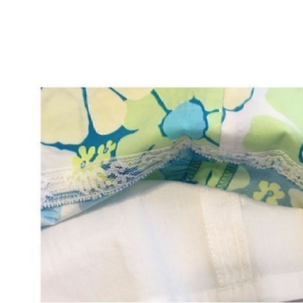 Lilly Pulitzer Women’s Size 0 Structured Strapless Dress Blue Floral Knee Length - Picture 6 of 8